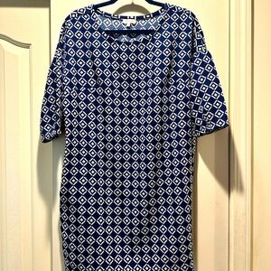 Weston tunic from Anthropologie. Blue and white, size small, lightweight.